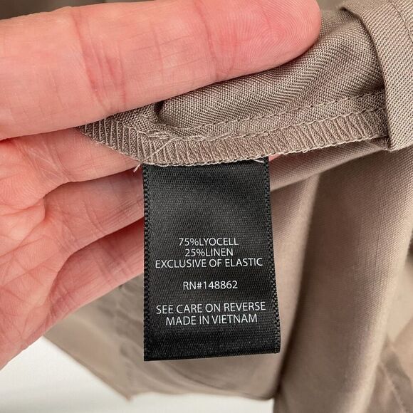 Torrid Mini Linen Button Up Fit Waist Sleeveless Dress Natural Beige Women 1X - Picture 6 of 9